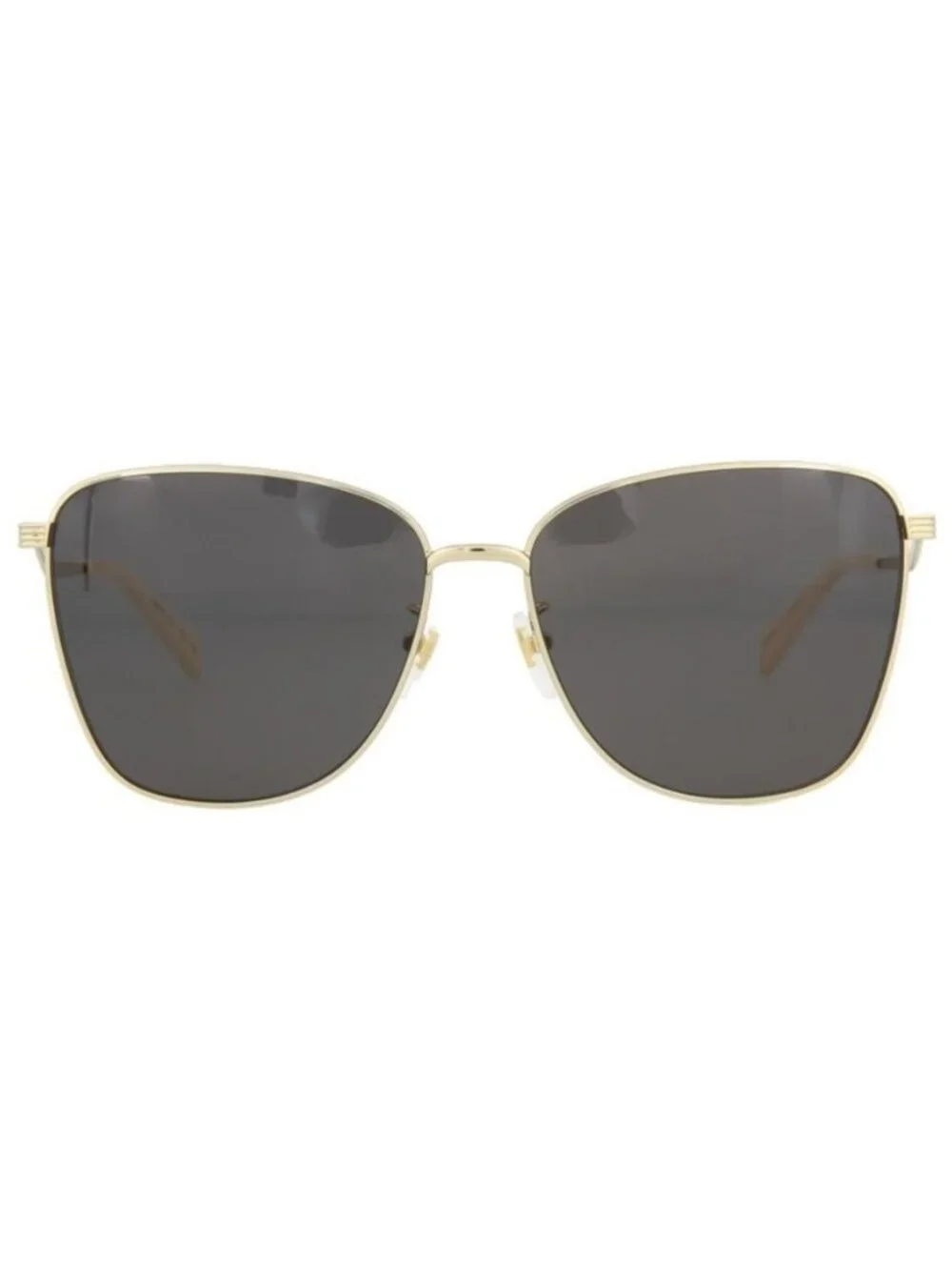 New Gucci Womens Square/Rectangle Gold Gold Grey Fashion Designer Sunglasses